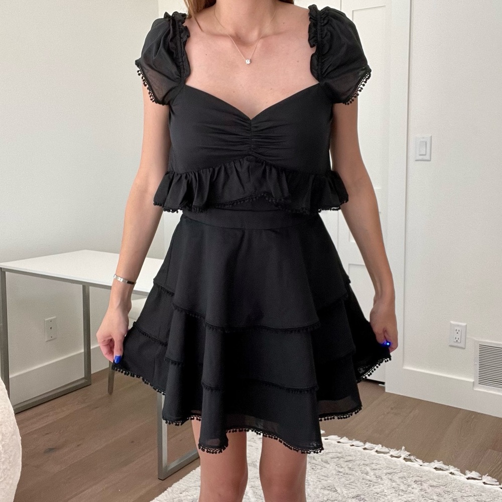 MAJORELLE BLACK MINI DRESS / GREAT COND / SIZE SMALL